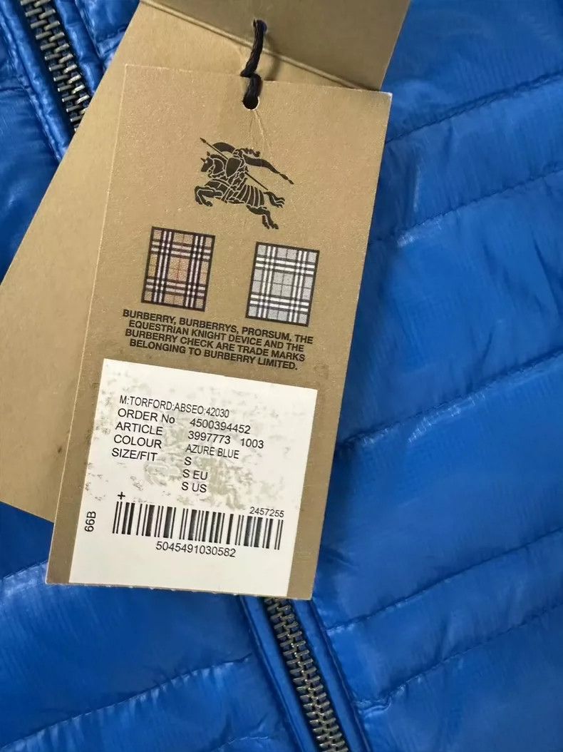 Burberry Burberry Blue Lightweight Down Jacket Size S Size US S / EU 44-46 / 1 - 4 Thumbnail