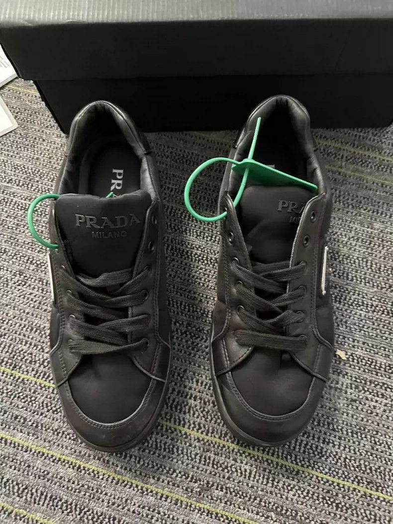 Prada Prada Nylon and Leather Casual Men's Shoes Size US 7.5 / EU 40-41 - 2 Thumbnail