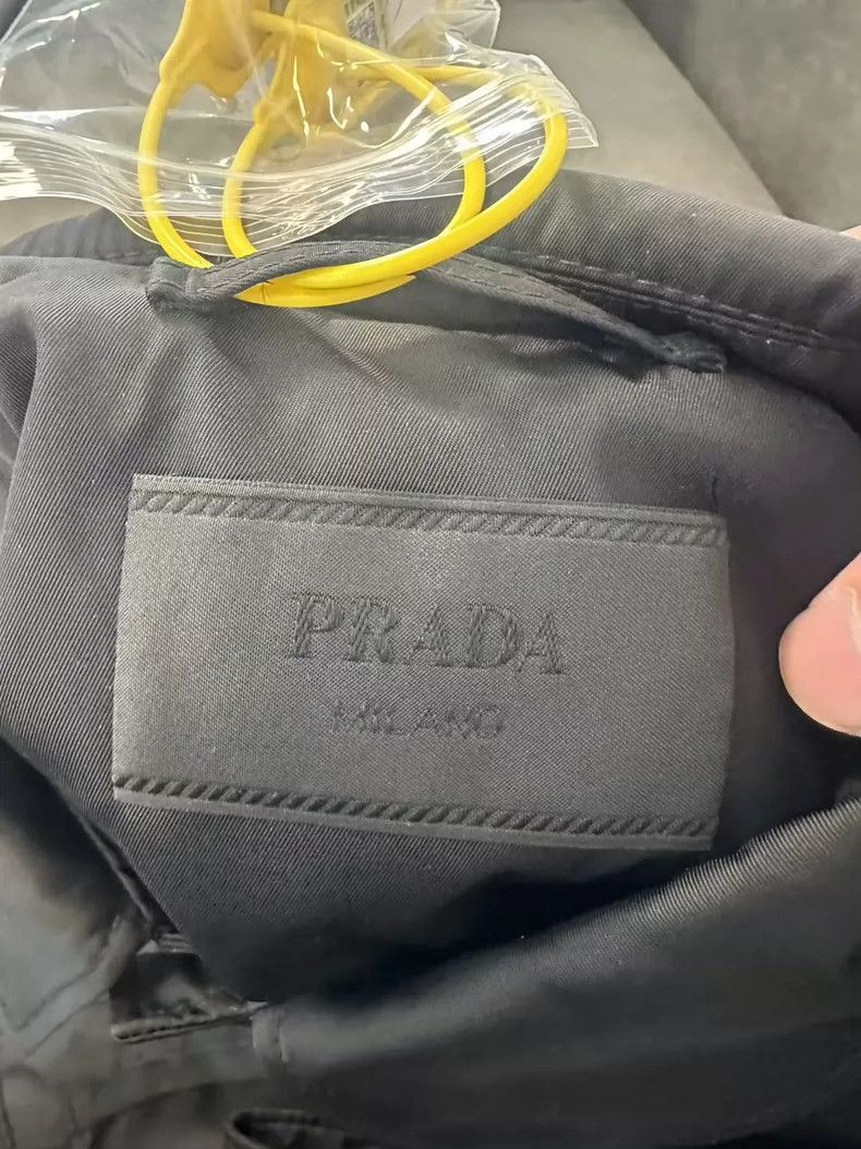 Prada PRADA Men's Black Jacket with Triangle Logo Size US XL / EU 56 / 4 - 3 Thumbnail