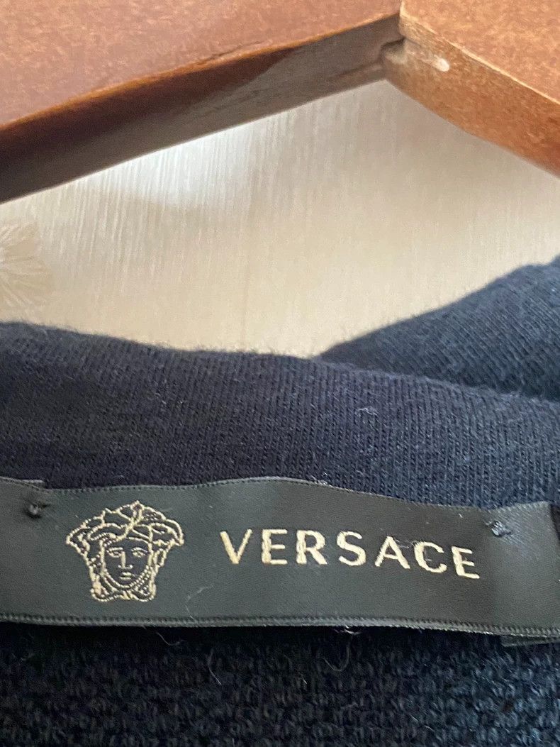 Versace Versace Black Hoodie with Decorative Design Size US M / EU 48-50 / 2 - 5 Thumbnail