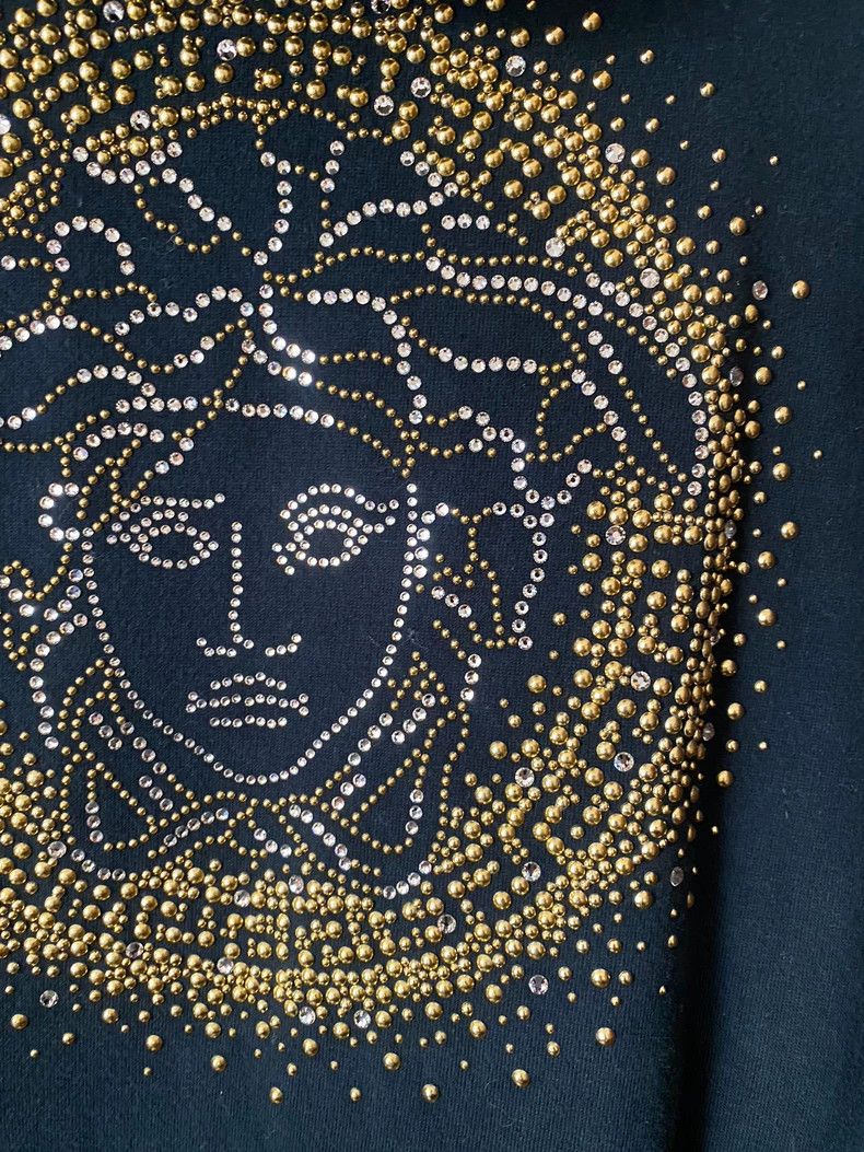Versace Versace Black Hoodie with Decorative Design Size US M / EU 48-50 / 2 - 3 Thumbnail