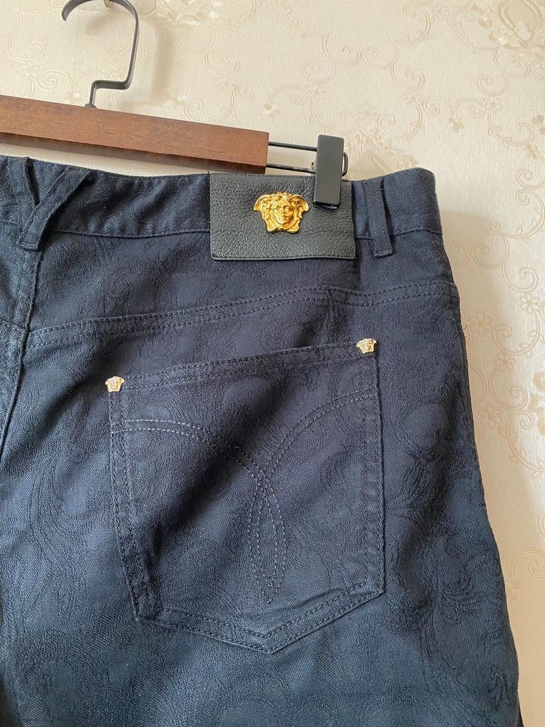 Versace Versace Men's Denim Pants with Embroidery Size US 35 - 5 Thumbnail
