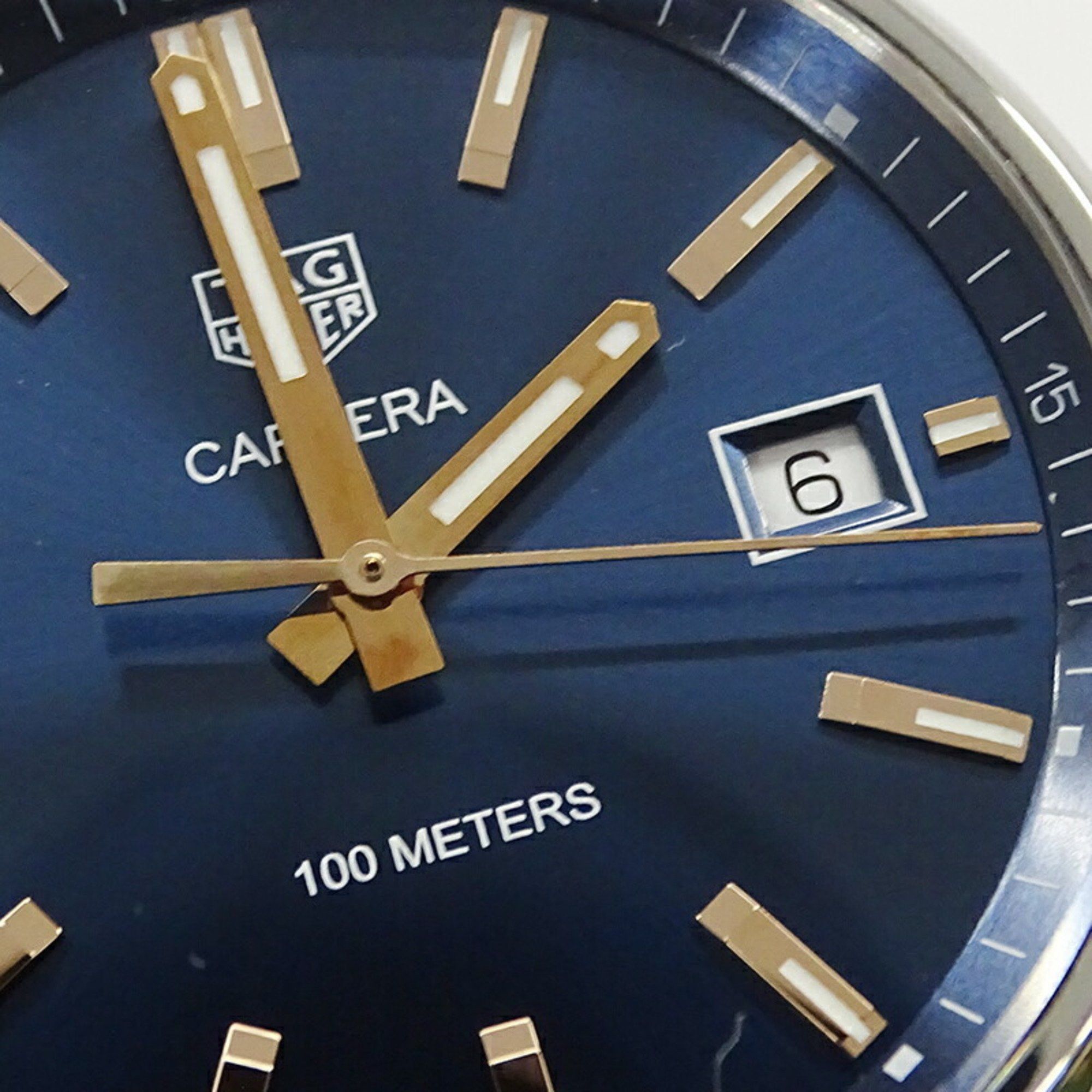 Tag Heuer TAG Heuer Carrera WAR1112 BA0601 Watch Men's Date Quartz Stainless Steel SS Silver Blue Polished Size ONE SIZE - 14 Thumbnail