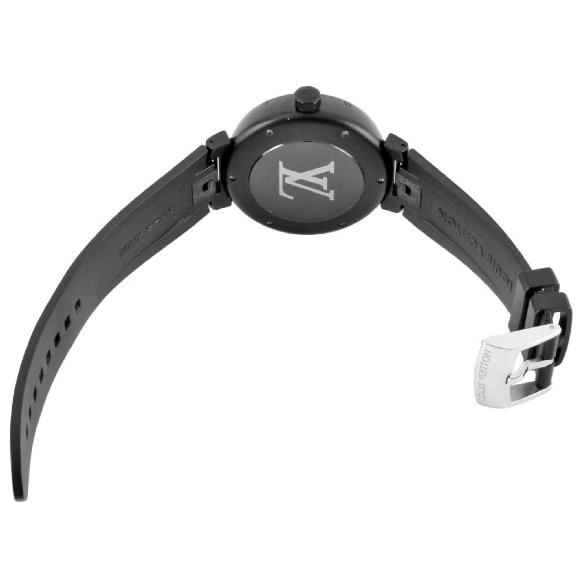 Louis Vuitton Louis Vuitton Q1D22Z Tambour Watch Automatic Black Dial Men's Size ONE SIZE - 5 Thumbnail
