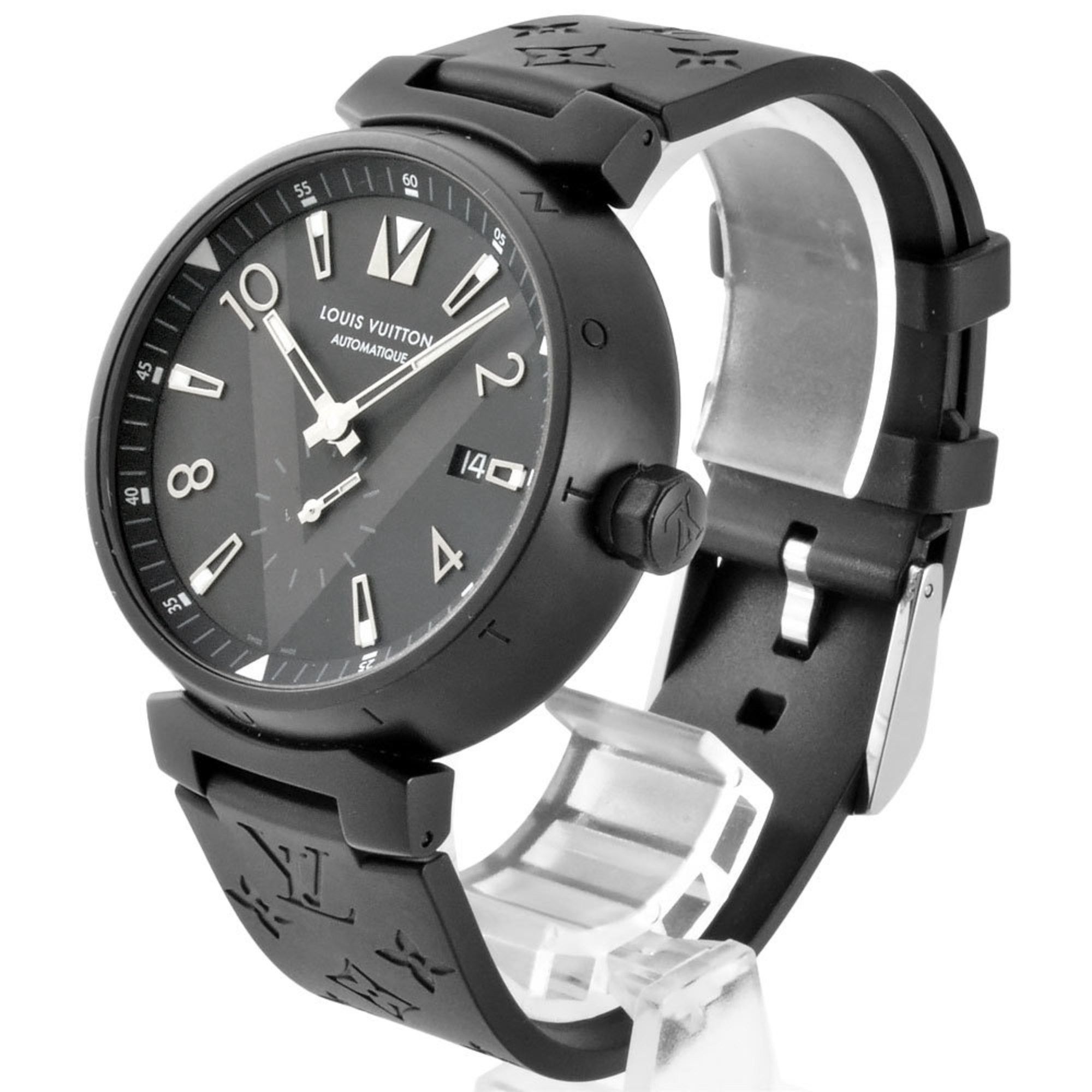 Louis Vuitton Louis Vuitton Q1D22Z Tambour Watch Automatic Black Dial Men's Size ONE SIZE - 2 Thumbnail