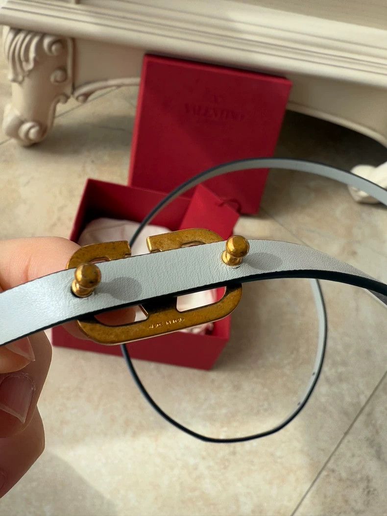 Valentino Valentino Garavani Leather Belt with Vintage Buckle Size ONE SIZE - 6 Thumbnail