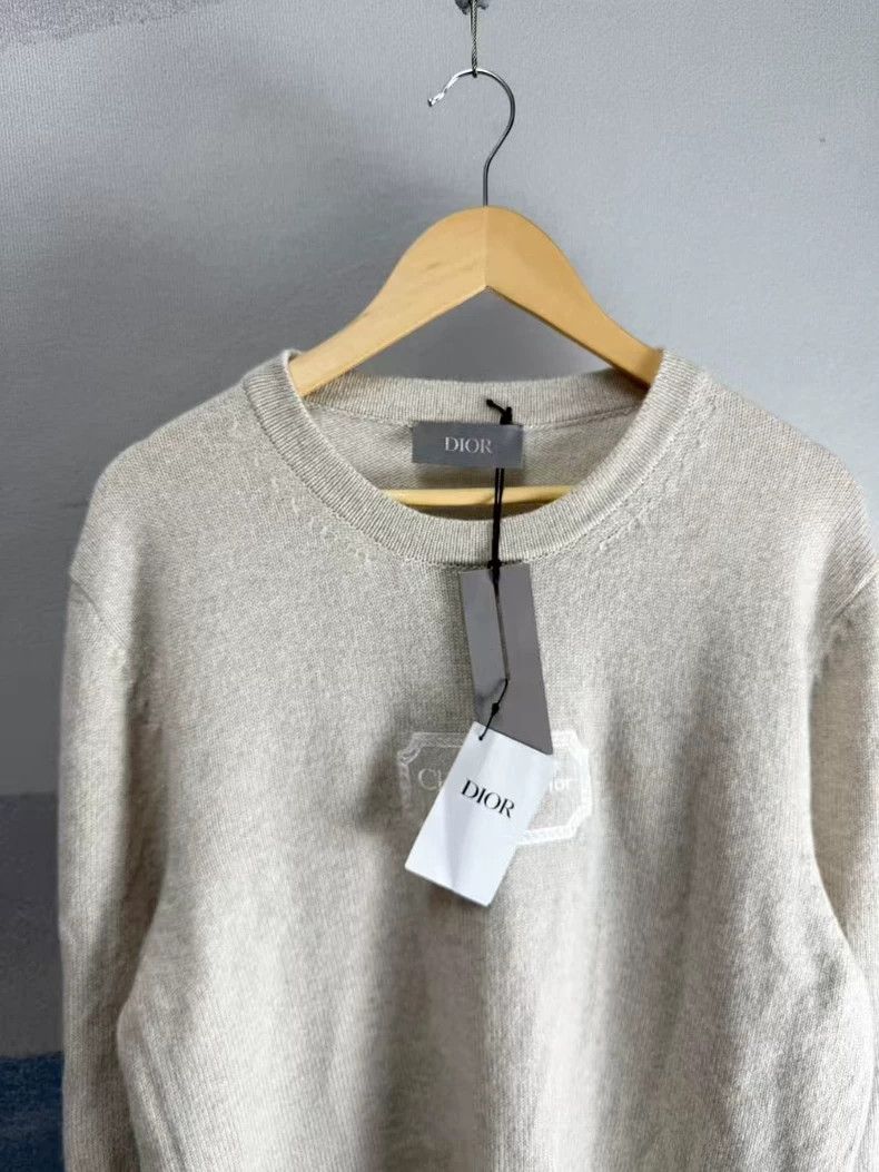 Dior Dior Beige Embroidered Cashmere Sweater XL-yf Size US XL / EU 56 / 4 - 2 Thumbnail