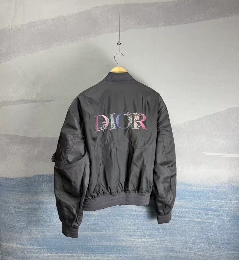 Dior Dior Black Floral Embroidered Pilot Jacket-yf Size US L / EU 52-54 / 3 - 3 Thumbnail