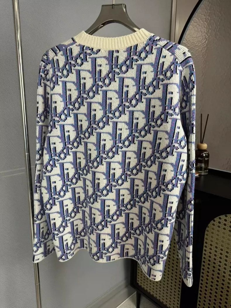 Dior Dior x Stussy Purple Logo Knit Sweater-yf Size US M / EU 48-50 / 2 - 2 Thumbnail