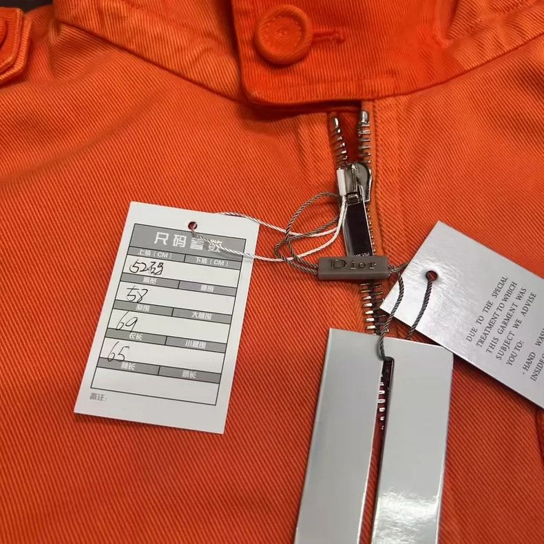 Dior Dior Orange Hooded Jacket with Zip Closure-yf Size US L / EU 52-54 / 3 - 5 Thumbnail