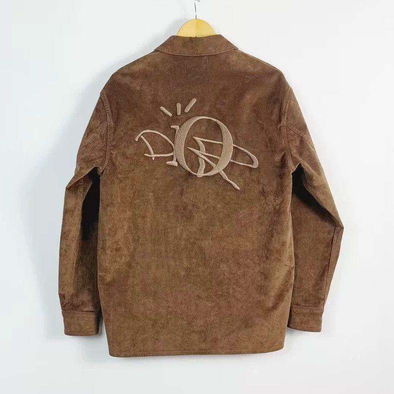 Dior Brown Logo Suede Jacket by Dior-yf Size US L / EU 52-54 / 3 - 2 Thumbnail