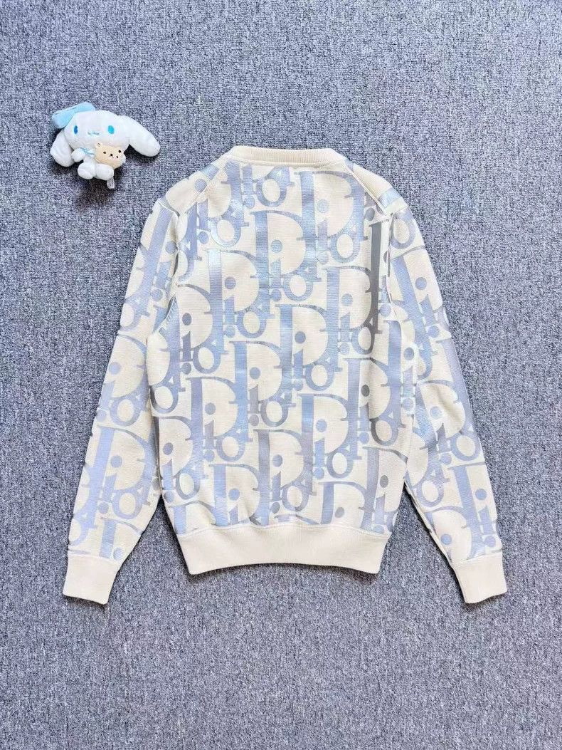 Dior Dior Ivory Reflective Logo Knit Sweater-yf Size US XS / EU 42 / 0 - 2 Thumbnail
