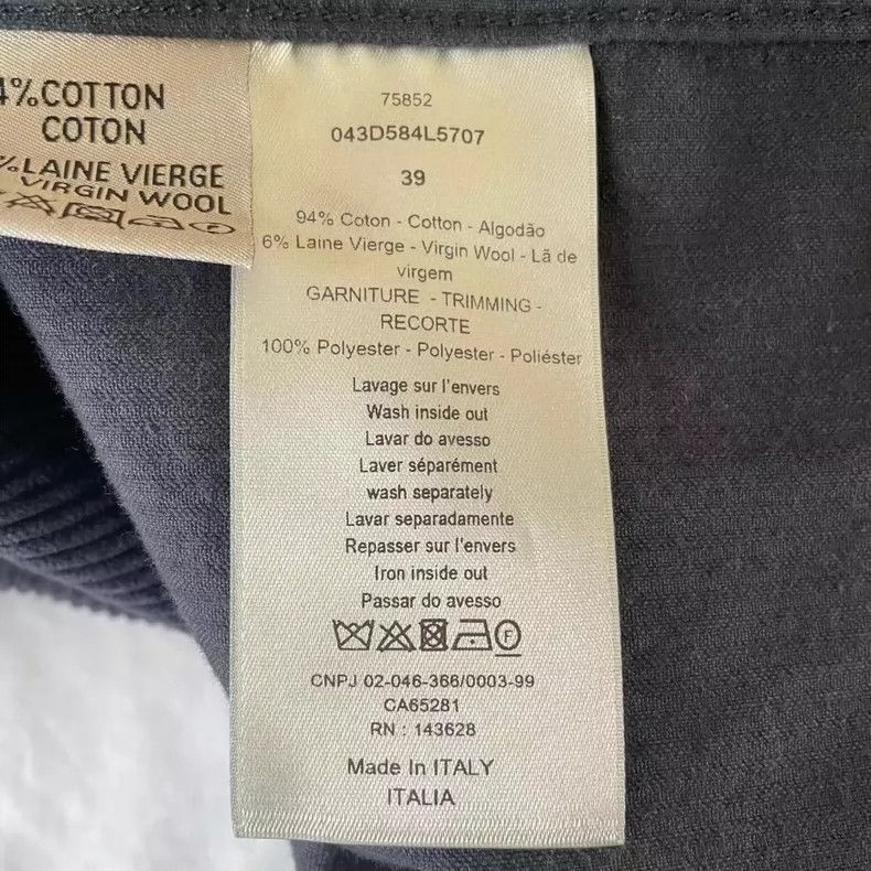 Dior DIOR Navy Blue Long Sleeve Corduroy Shirt-yf Size US M / EU 48-50 / 2 - 4 Thumbnail