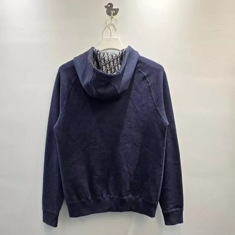 Dior Dior Oblique Logo Zip Hoodie in Navy Blue-yf Size US S / EU 44-46 / 1 - 4 Thumbnail