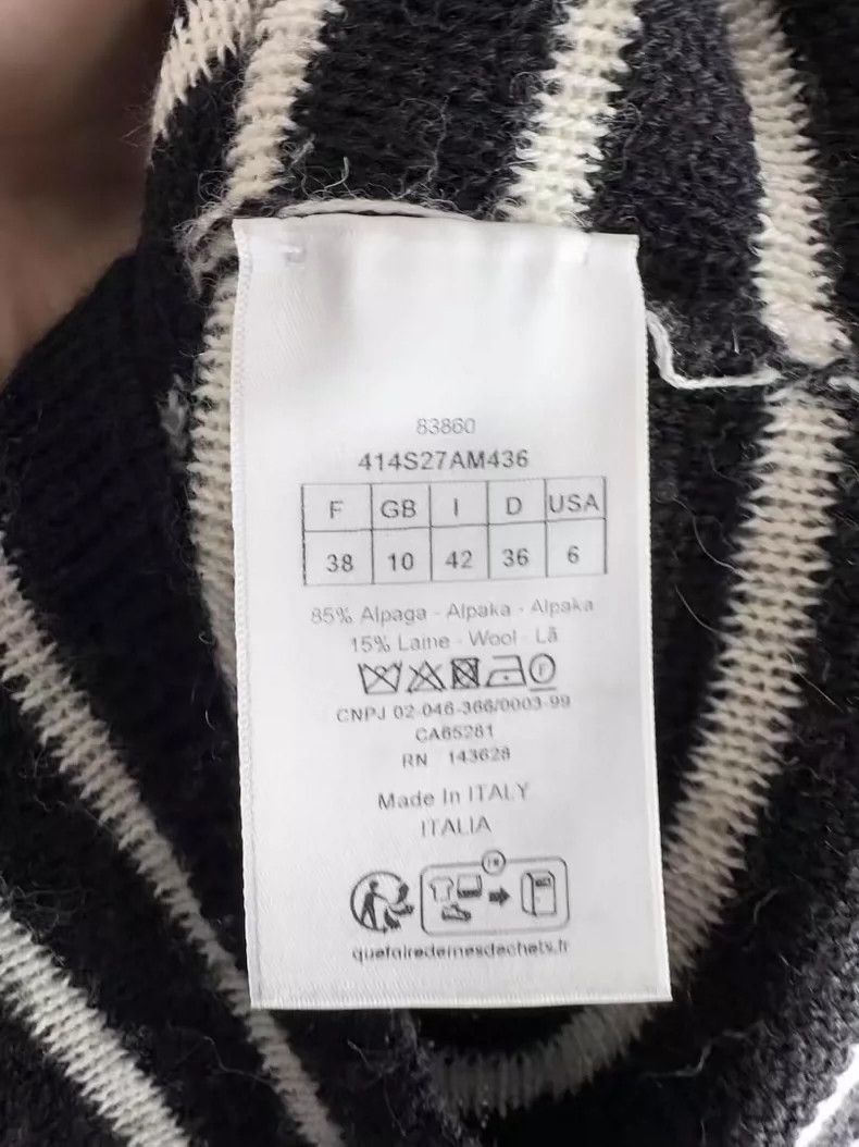 Dior Dior Black and White Striped Knit Sweater-yf Size US M / EU 48-50 / 2 - 4 Thumbnail