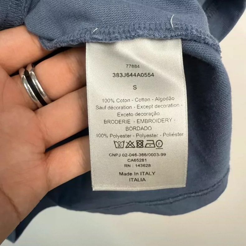 Dior Dior Embroidered Logo Short Sleeve Blue Shirt-yf Size US S / EU 44-46 / 1 - 4 Thumbnail