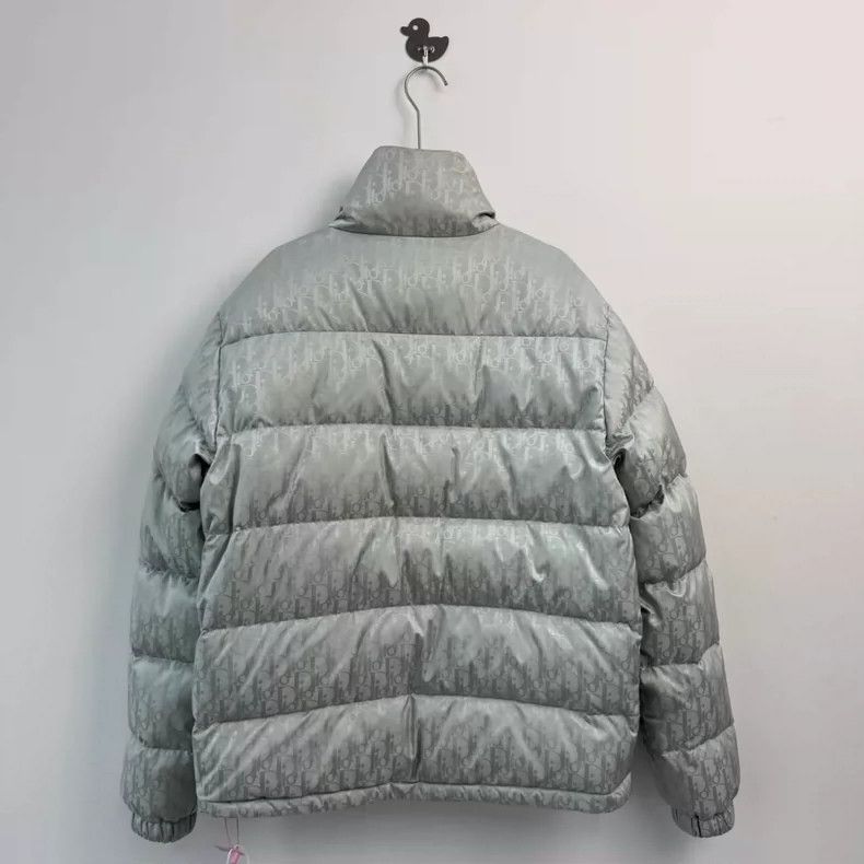 Dior Dior Classic Logo Padded Jacket Silver-yf Size US L / EU 52-54 / 3 - 6 Thumbnail