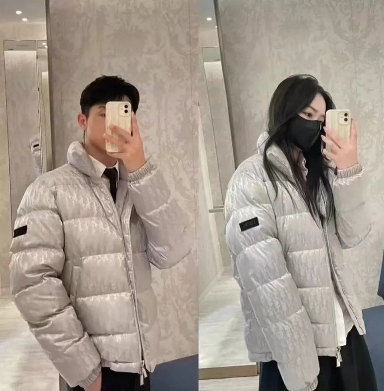 Dior Dior Classic Logo Padded Jacket Silver-yf Size US L / EU 52-54 / 3 - 7 Thumbnail