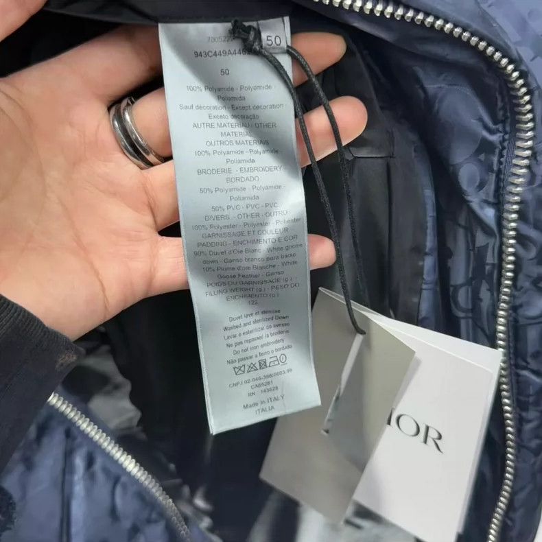 Dior Dior Oblique Logo Puffer Jacket Navy Blue-yf Size US L / EU 52-54 / 3 - 5 Thumbnail
