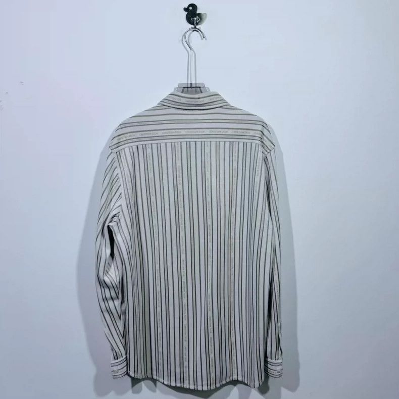 Dior Dior Striped Logo Long Sleeve Shirt-yf Size US M / EU 48-50 / 2 - 2 Thumbnail