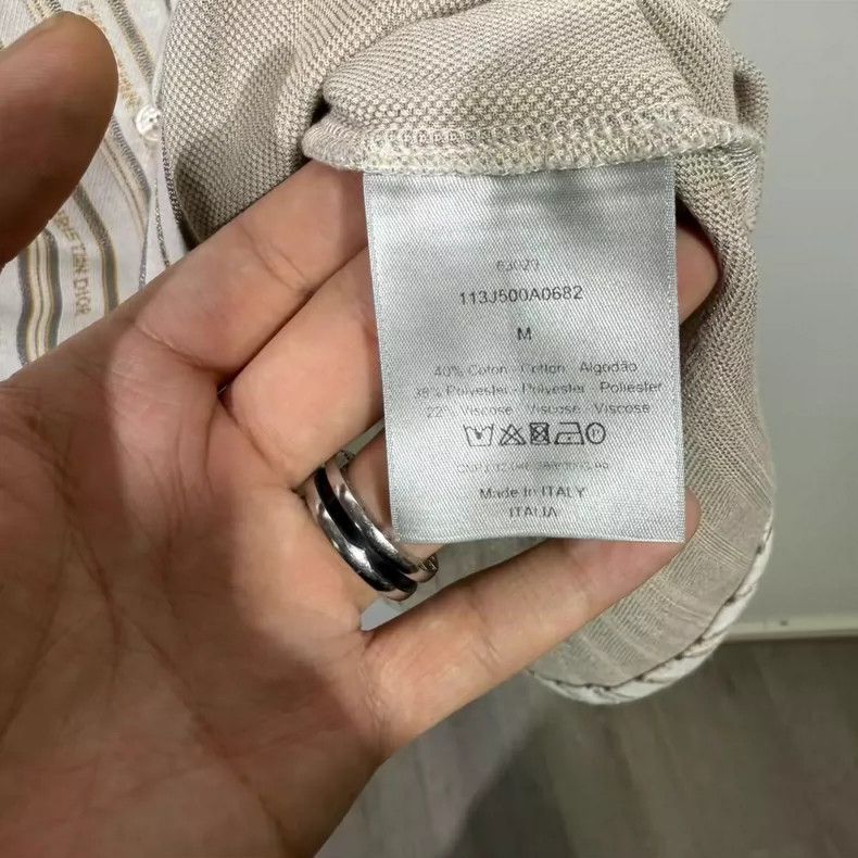 Dior Dior Striped Logo Long Sleeve Shirt-yf Size US M / EU 48-50 / 2 - 5 Thumbnail
