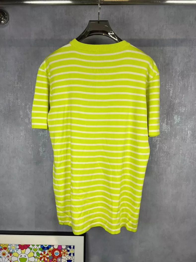 Dior DIOR Striped Logo Knit Short Sleeve Shirt-yf Size US M / EU 48-50 / 2 - 2 Thumbnail