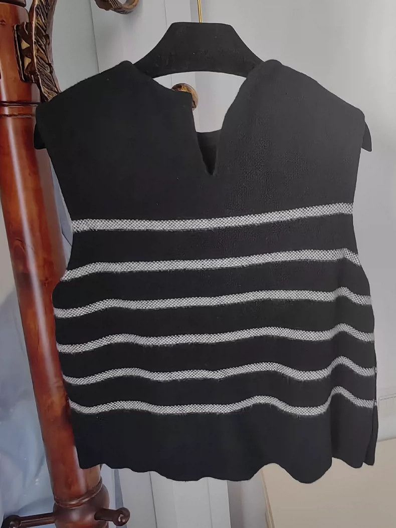 Dior Dior Sleeveless Black and Gray Knit Vest-yf Size US S / EU 44-46 / 1 - 2 Thumbnail