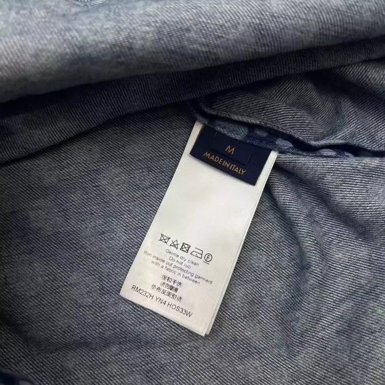 Louis Vuitton Louis Vuitton Blue Dot Denim Short Sleeve Shirt-yf Size US M / EU 48-50 / 2 - 4 Thumbnail