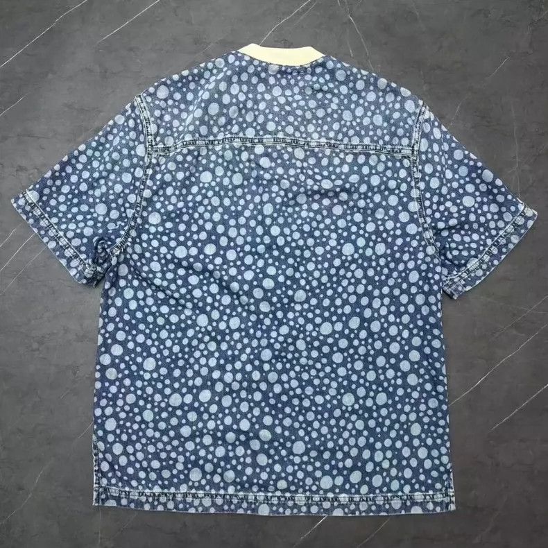 Louis Vuitton Louis Vuitton Blue Dot Denim Short Sleeve Shirt-yf Size US M / EU 48-50 / 2 - 2 Thumbnail
