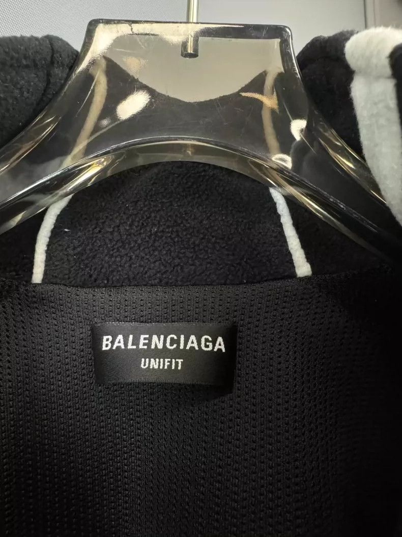 Balenciaga Balenciaga Black and White Fleece Jacket-yf Size US M / EU 48-50 / 2 - 4 Thumbnail