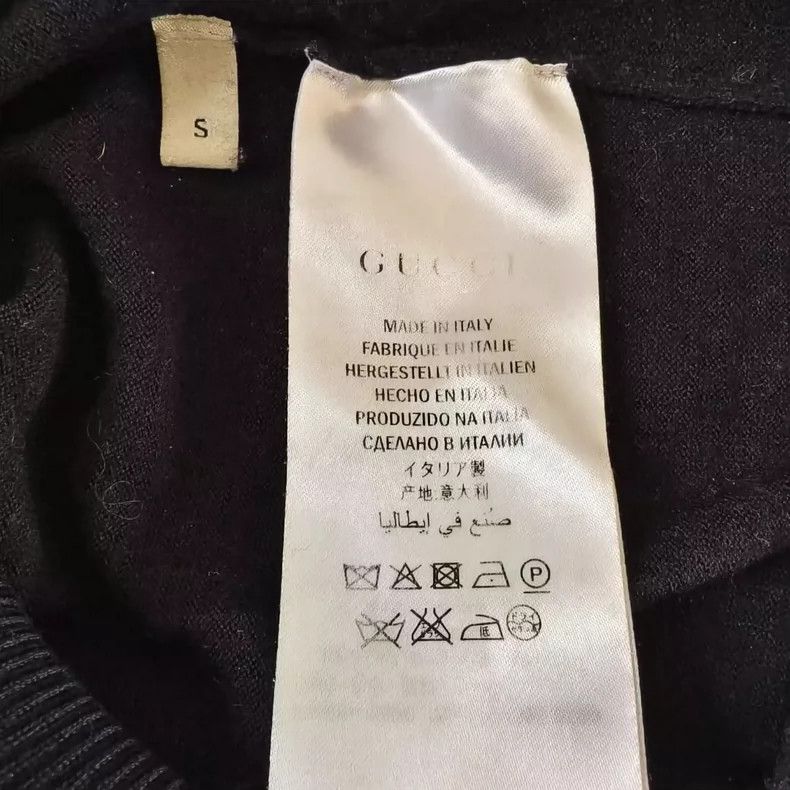 Gucci Gucci Bee Embroidered V-Neck Sweater-yf Size US S / EU 44-46 / 1 - 4 Thumbnail