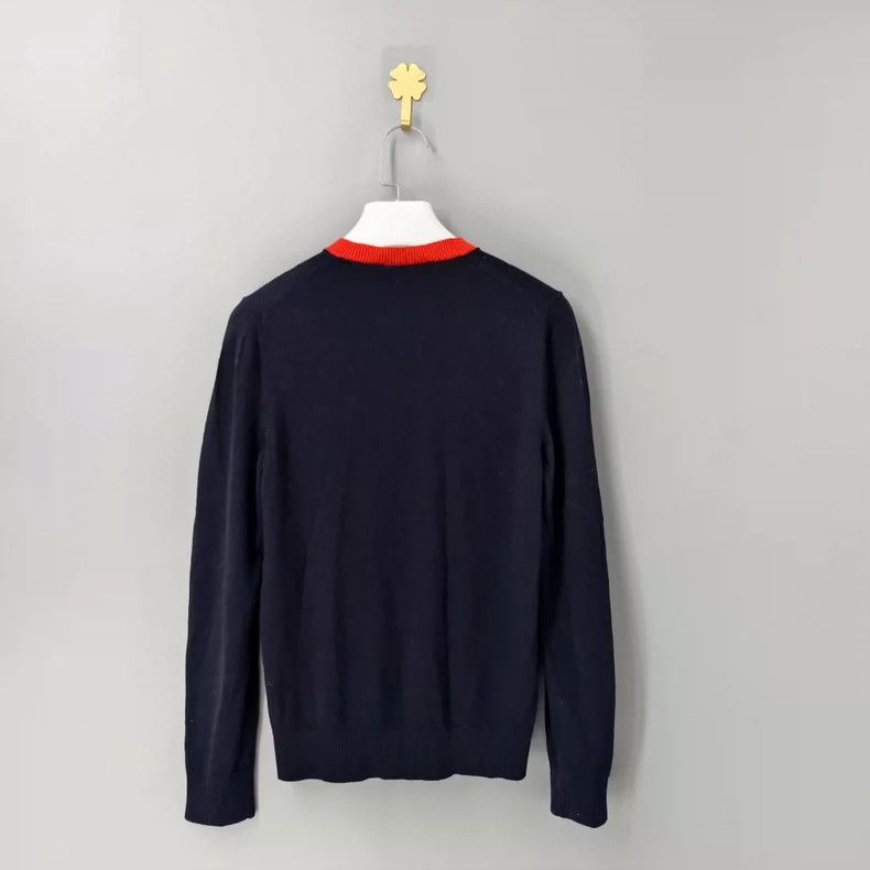 Gucci Gucci Bee Embroidered V-Neck Sweater-yf Size US S / EU 44-46 / 1 - 2 Thumbnail