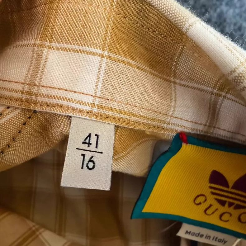 Gucci Gucci x Adidas Long Sleeve Check Shirt-yf Size US M / EU 48-50 / 2 - 4 Thumbnail