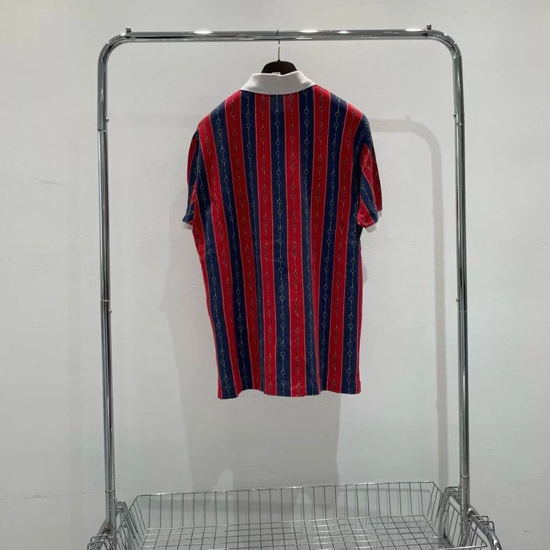 Gucci Gucci Red Blue Short Sleeve Polo Shirt-yf Size US M / EU 48-50 / 2 - 2 Thumbnail