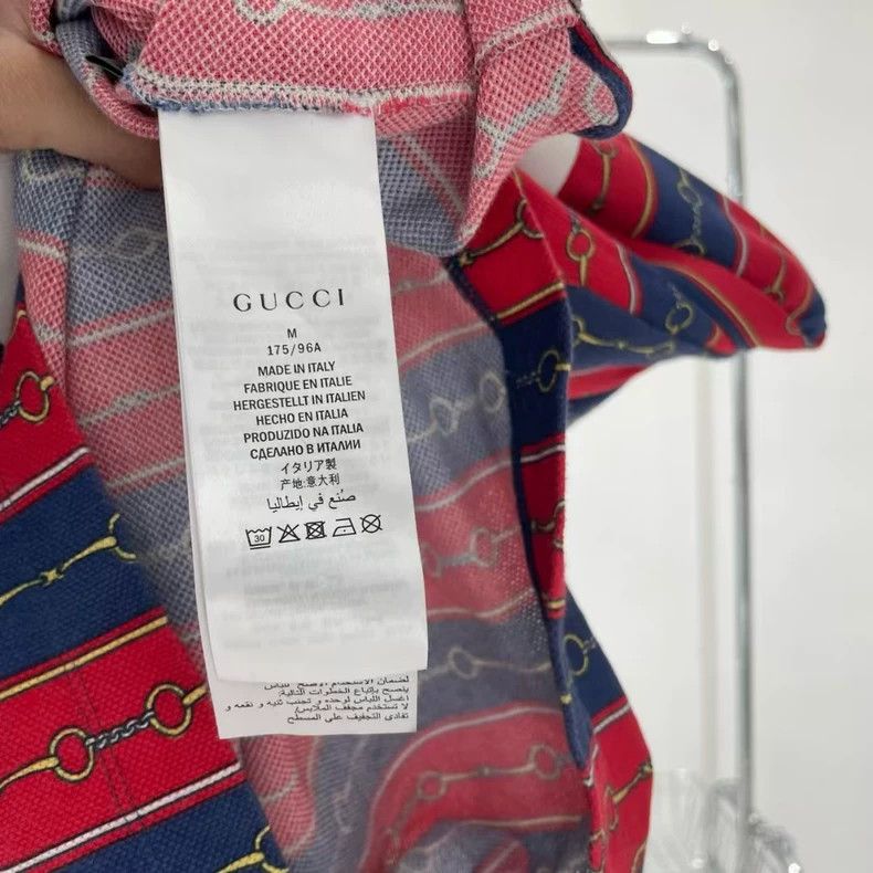 Gucci Gucci Red Blue Short Sleeve Polo Shirt-yf Size US M / EU 48-50 / 2 - 5 Thumbnail