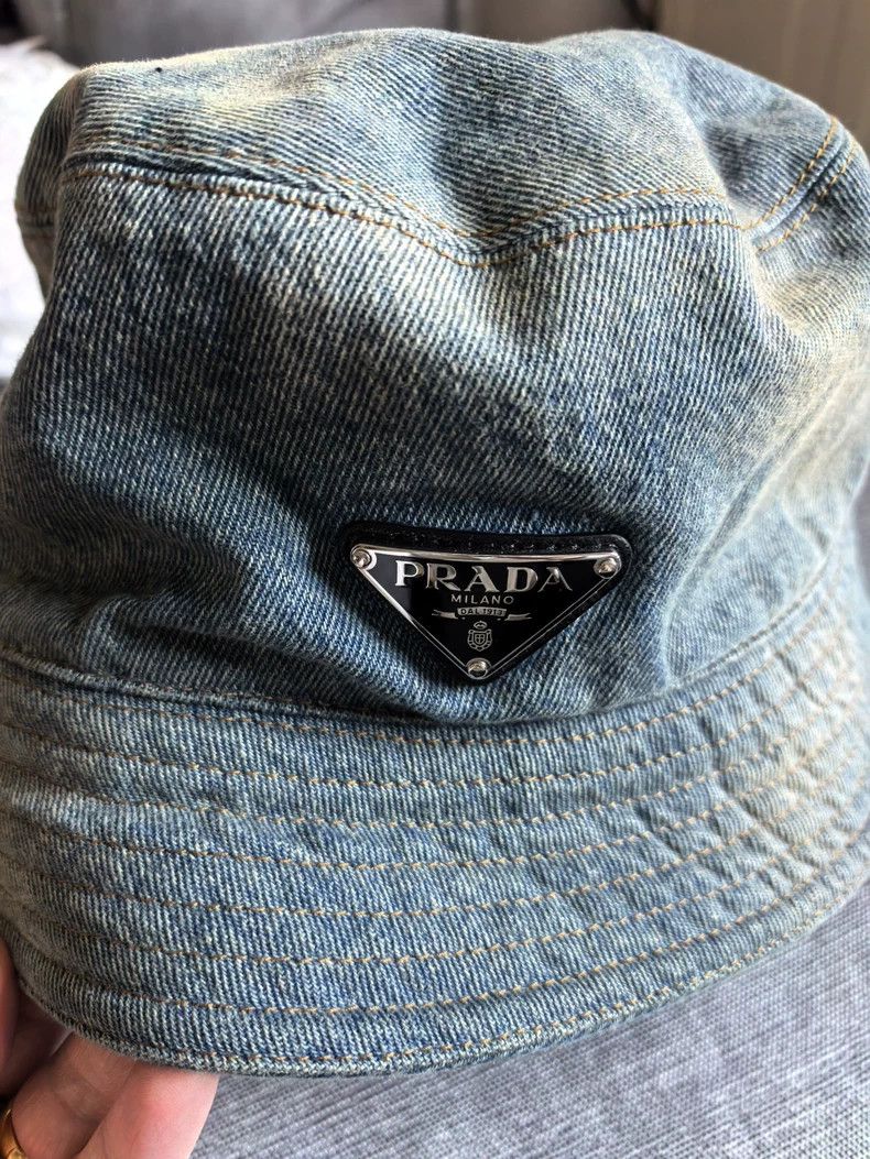 Prada Prada Denim Fisherman Hat Brand New-yf Size ONE SIZE - 2 Thumbnail