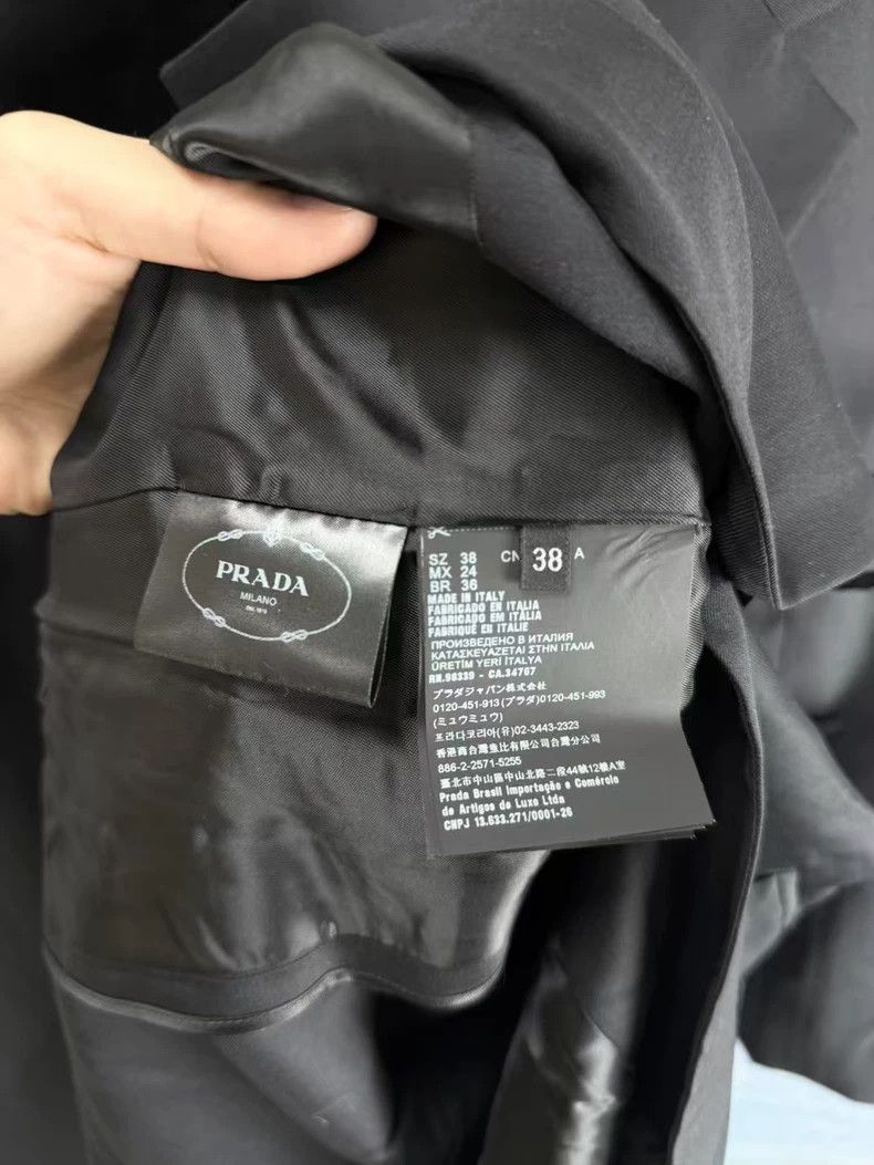 Prada Prada Black Double Pocket Trench Coat-yf Size US M / EU 48-50 / 2 - 4 Thumbnail