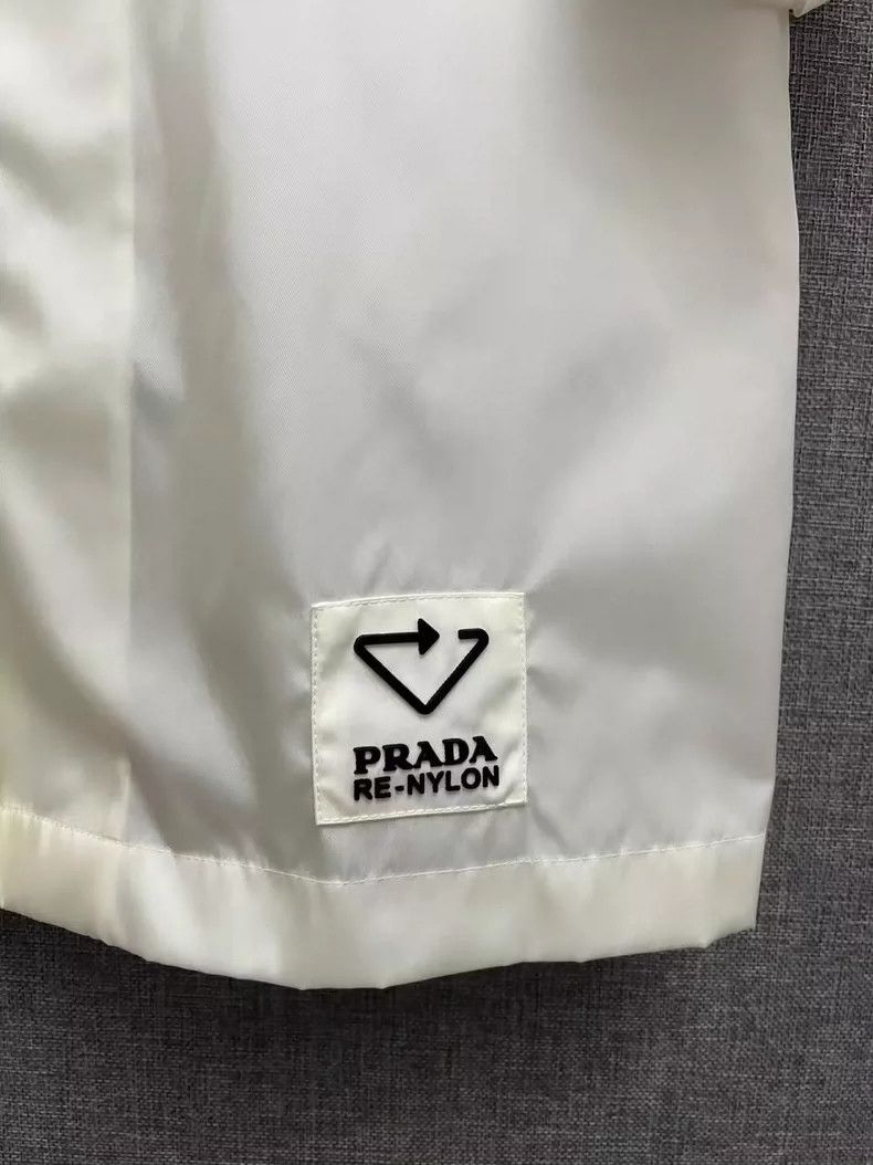 Prada Prada White Nylon Short Sleeve Shirt-yf Size US S / EU 44-46 / 1 - 3 Thumbnail