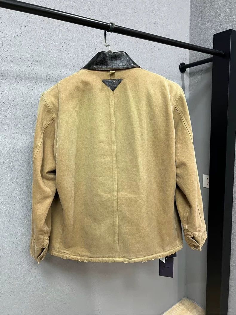 Prada Prada Vintage Leather Collar Jacket-yf Size US S / EU 44-46 / 1 - 2 Thumbnail