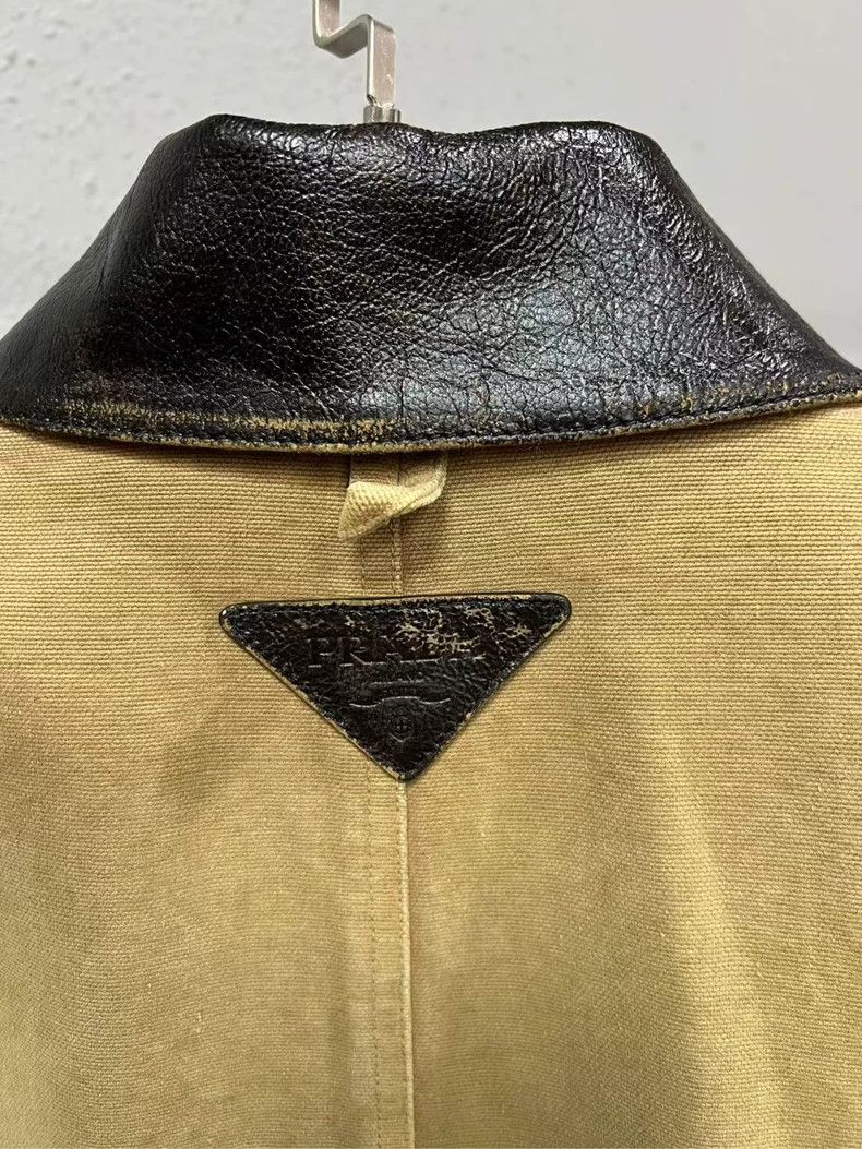 Prada Prada Vintage Leather Collar Jacket-yf Size US S / EU 44-46 / 1 - 4 Thumbnail