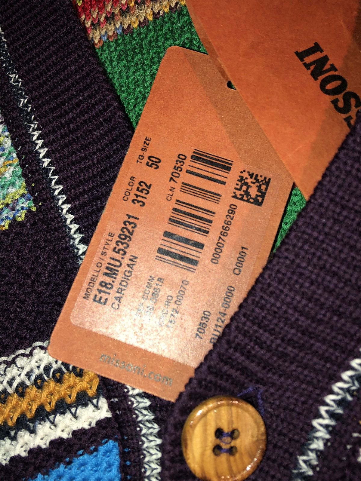 Missoni MultiColour Knit Cardigan NEEDGONE!! Size US M / EU 48-50 / 2 - 7 Thumbnail