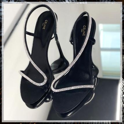 Celine CELINE SOIR CROSS-OVER SANDAL in GROS GRAIN WITH STRASS Size US 11 / IT 41 - 3 Thumbnail