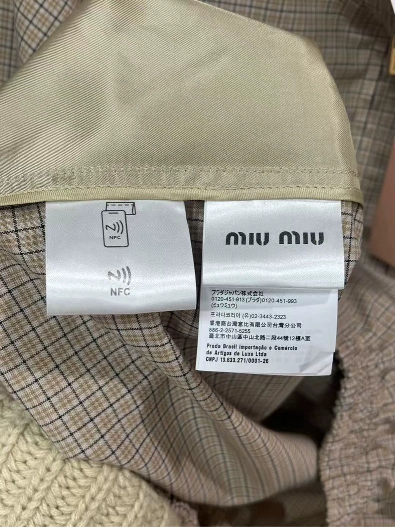 Miu Miu Plaid Jacket Size 38 New-yf