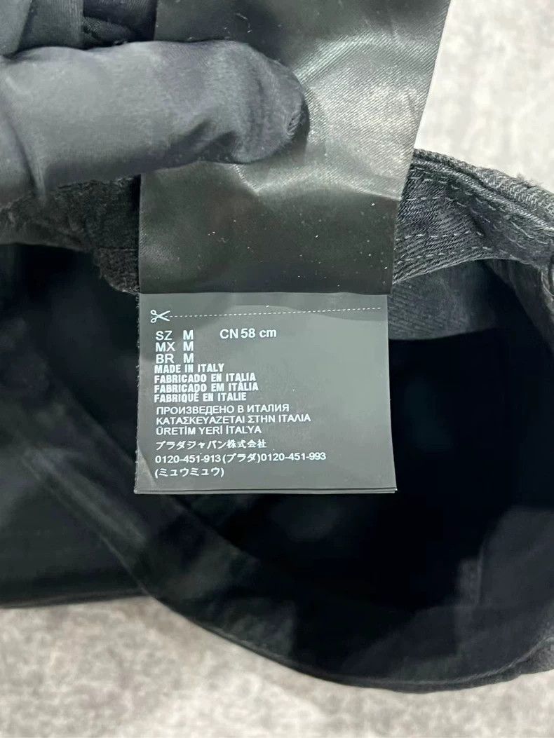 Miu Miu Miumiu Distressed Baseball Cap in Black-yf Size ONE SIZE - 5 Thumbnail