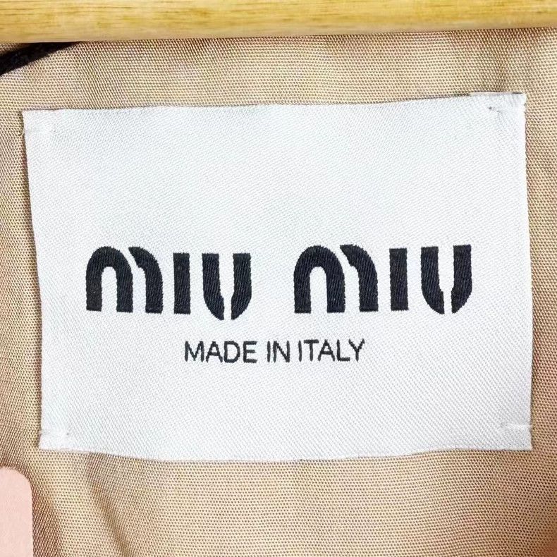 Miu Miu Miu Miu Khaki Jacket with Logo-yf Size US M / EU 48-50 / 2 - 3 Thumbnail