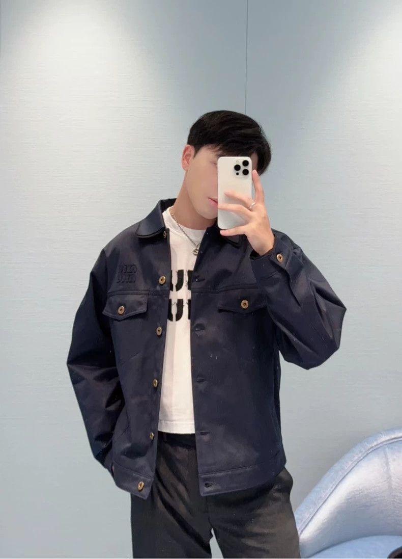 Miu Miu Miu Miu Vintage Logo Embroidered Jacket-yf Size US M / EU 48-50 / 2 - 7 Thumbnail