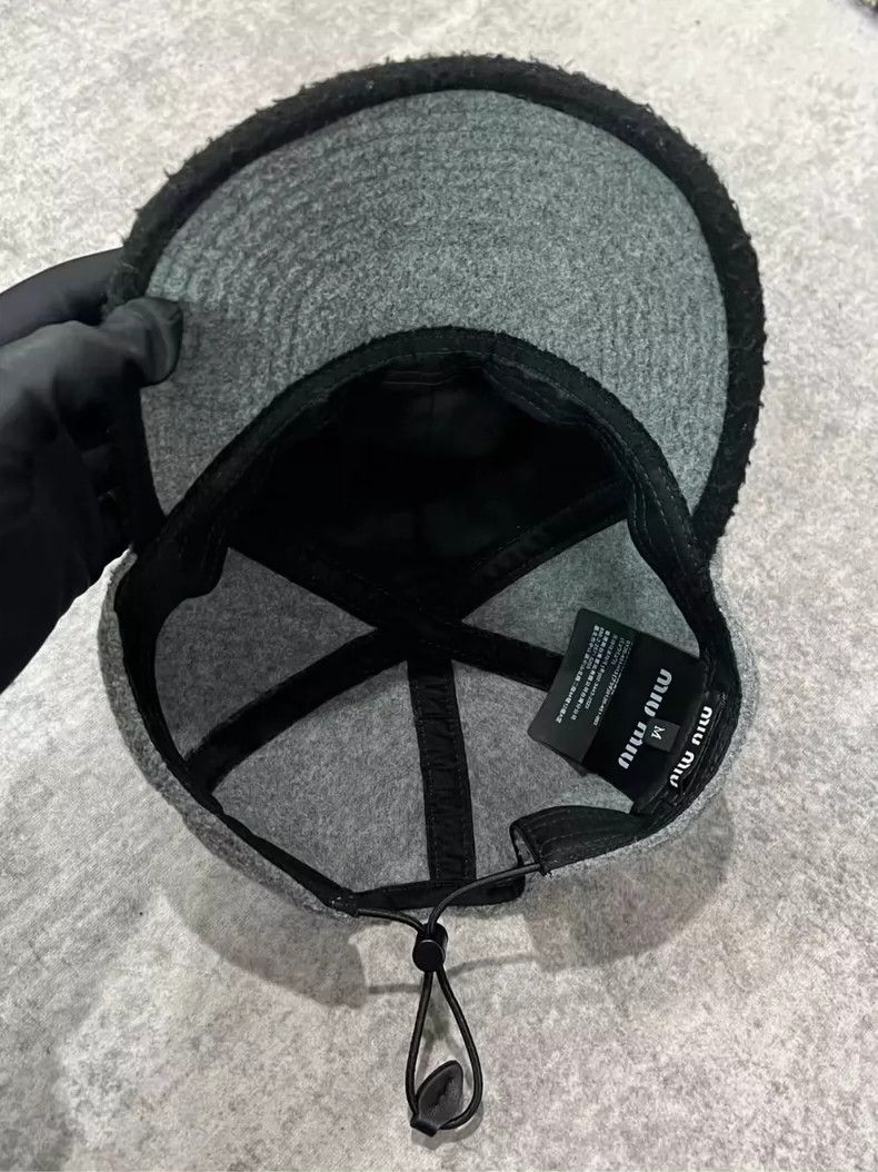 Miu Miu Miumiu Black Edge Baseball Cap Medium Size-yf Size ONE SIZE - 5 Thumbnail