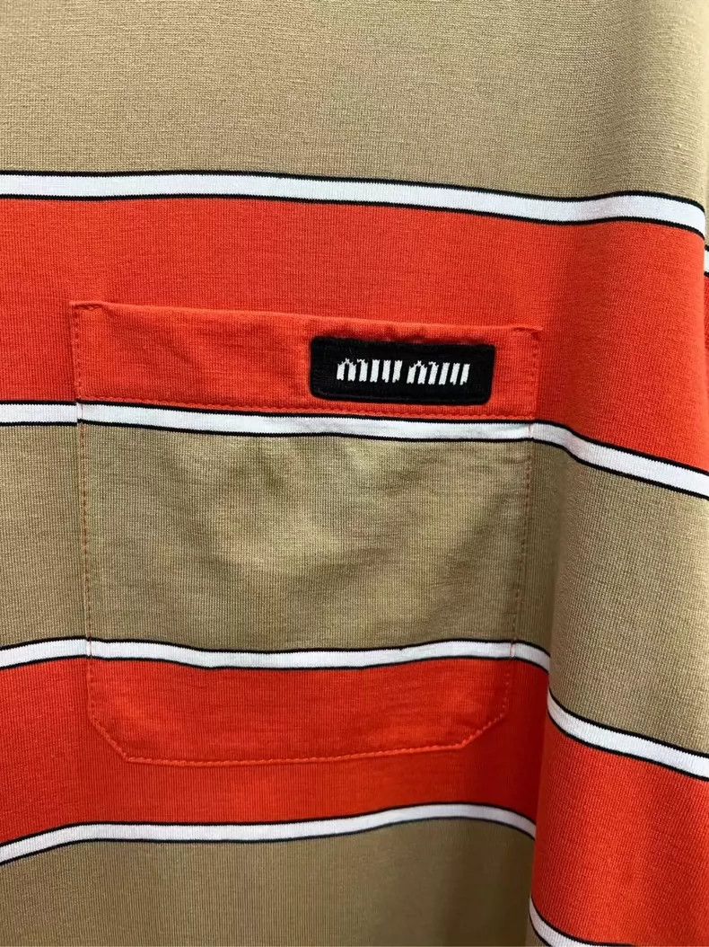 Miu Miu Miu Miu Striped Long Sleeve Round Neck Shirt-yf Size US M / EU 48-50 / 2 - 3 Thumbnail