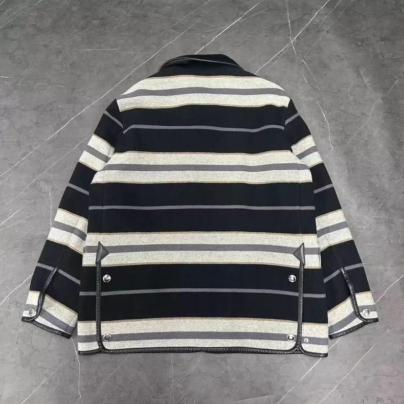 Burberry Burberry Black and White Striped Coat-yf Size US M / EU 48-50 / 2 - 2 Thumbnail
