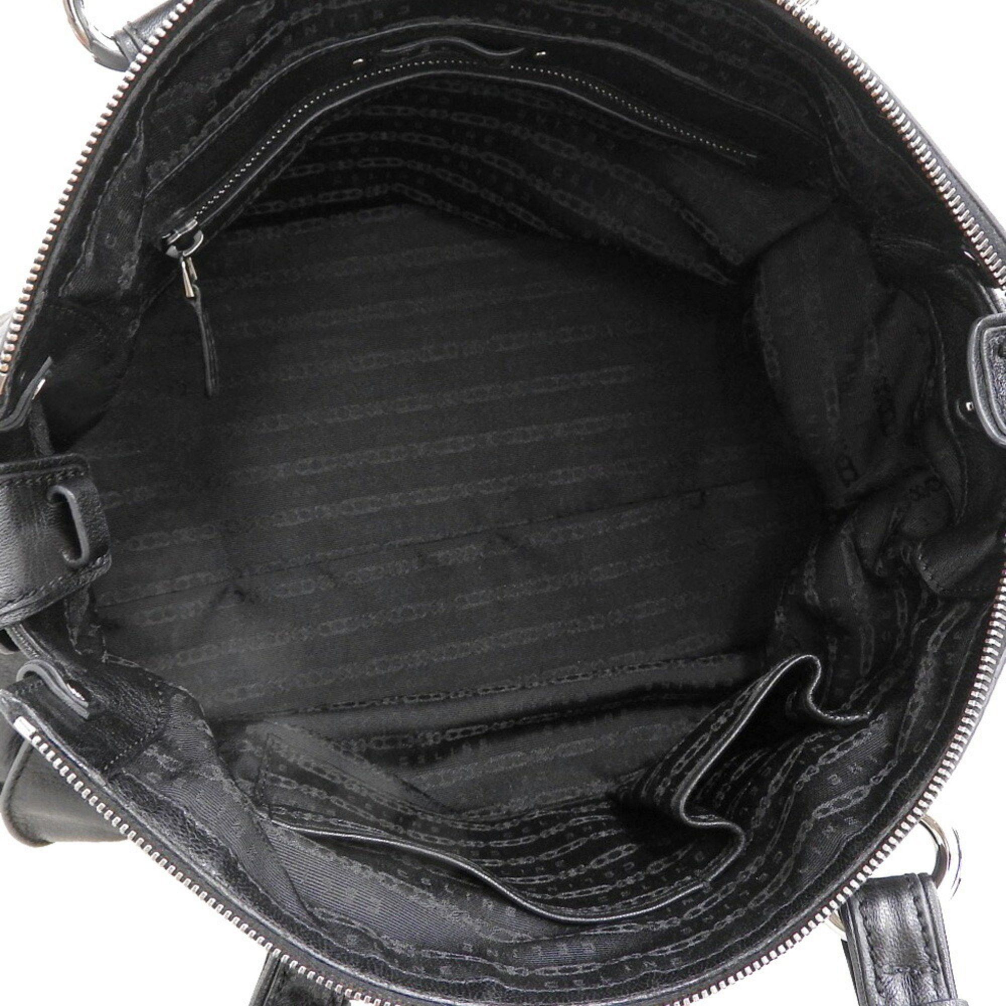 Celine CELINE Triomphe bag, handbag, shoulder leather, black, side buckle Size ONE SIZE - 3 Thumbnail